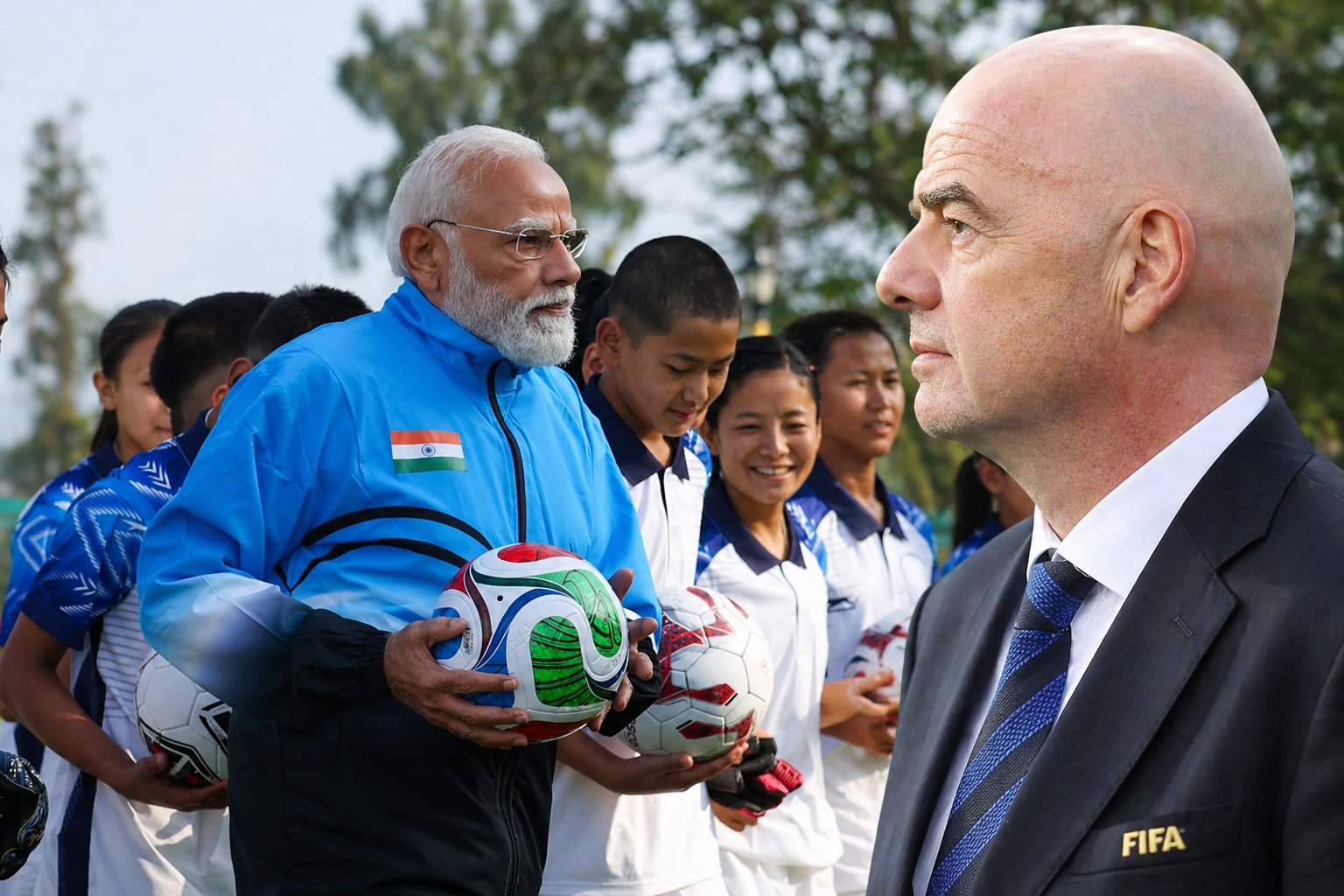 Gianni Infantino Praises Narendra Modi After Football Session with Youth in Gangtok