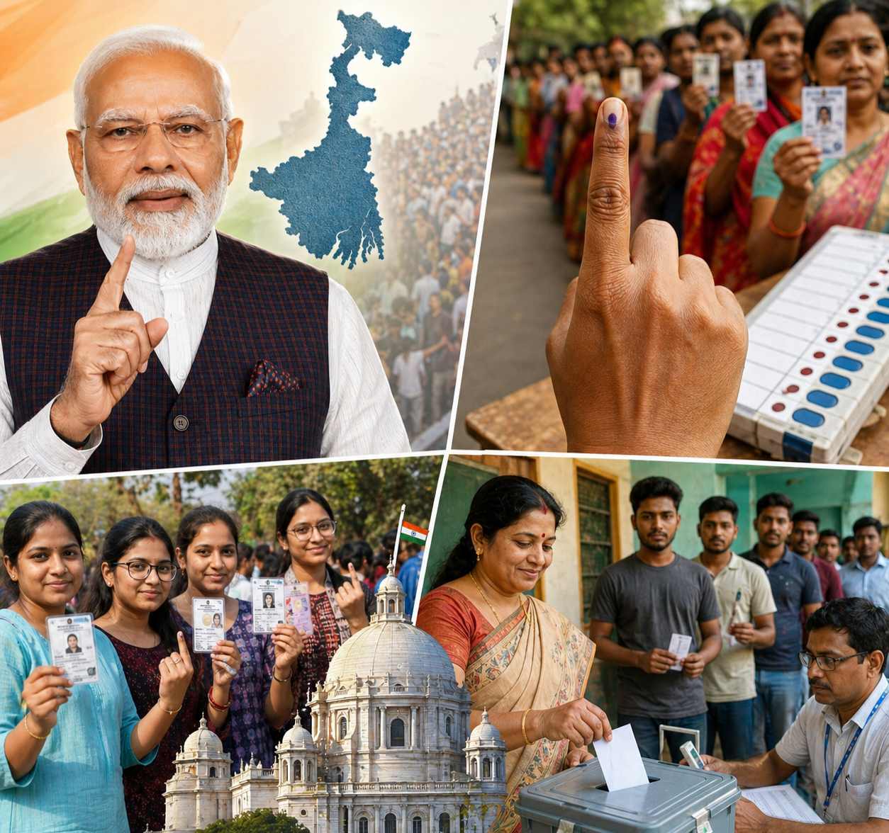 PM Modi Calls for Record Turnout as Bengal Votes in Phase 2