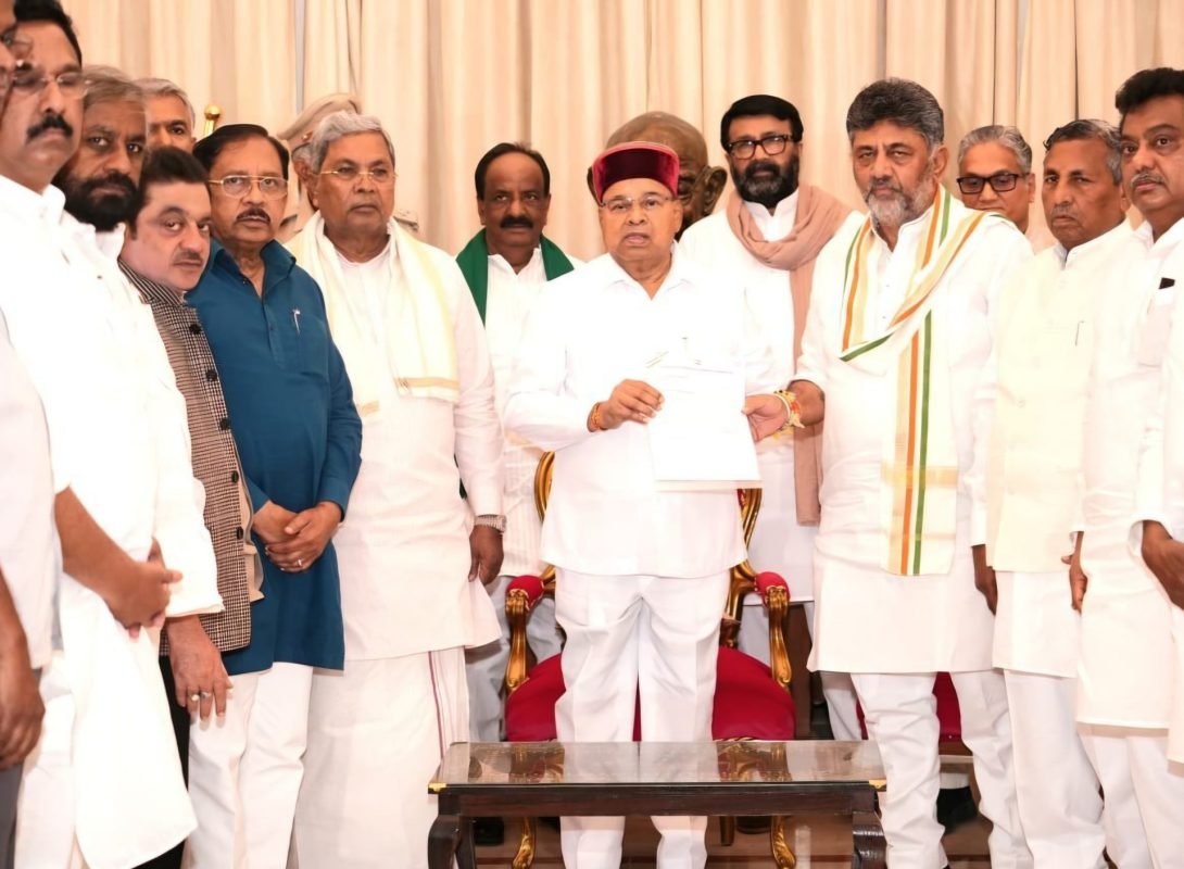 D.K. Shivakumar Meets Governor, Stakes Claim to Form Karnataka Government