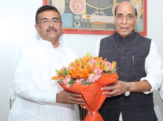 Rajnath Singh Meets Suvendu Adhikari in New Delhi
