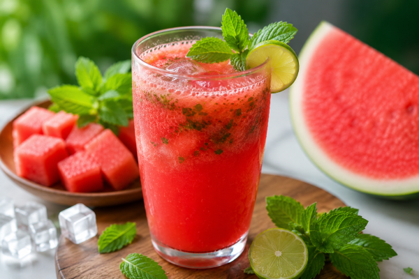 Stay Cool Naturally With Watermelon Mint Juice Without Sugar: A Light And Refreshing Summer Drink For Healthy Hydration