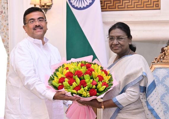 West Bengal CM Suvendu Adhikari Meets President Droupadi Murmu at Rashtrapati Bhavan