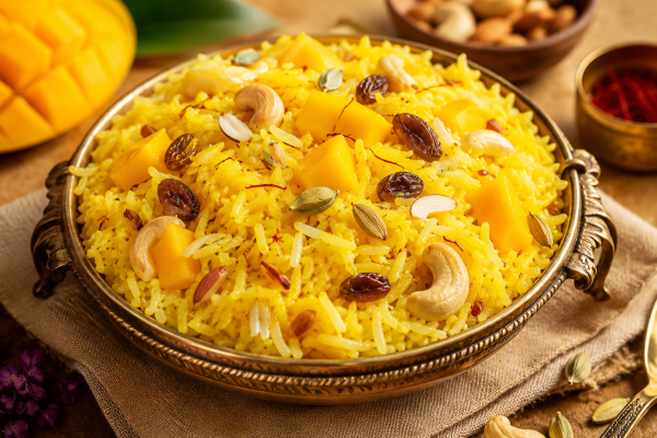 Fresh Mango Pulao With Nuts And Saffron: A Fragrant Sweet Rice Delight For Summer Celebrations
