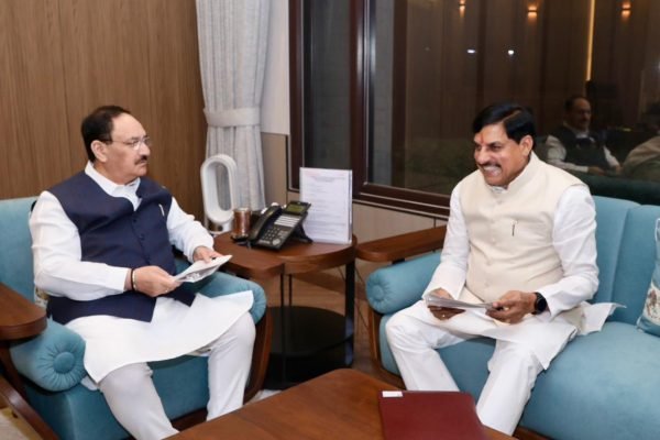 Madhya Pradesh CM Mohan Yadav Meets Union Minister JP Nadda, Discusses Key Issues