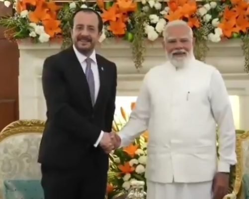 PM Modi, Cyprus President Nikos Christodoulides Hold Bilateral Talks at Hyderabad House