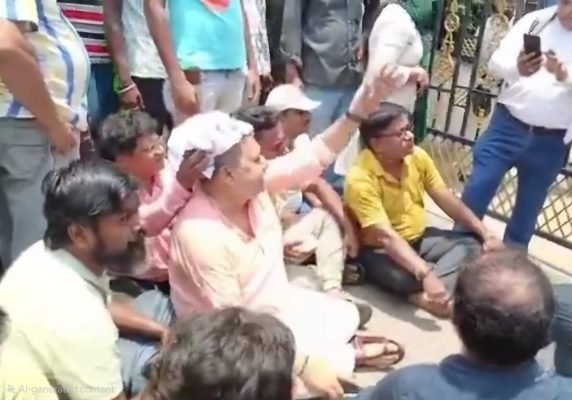 TMC MP Kalyan Banerjee Leads Protest After Alleged Attack Near Chanditala Police Station