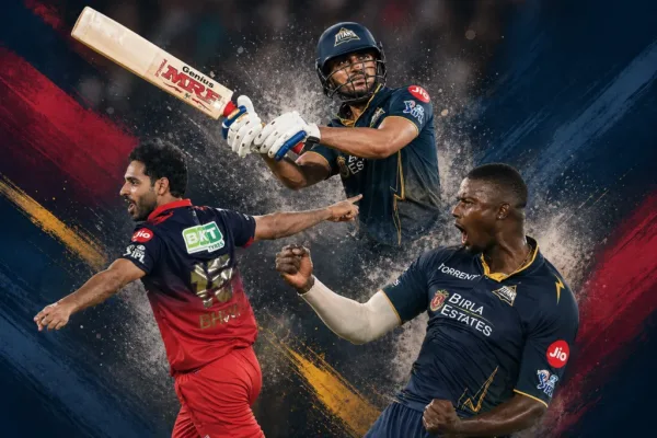 Gujarat Titans Crush RCB in Ahmedabad; Shubman Gill and Jason Holder Shine