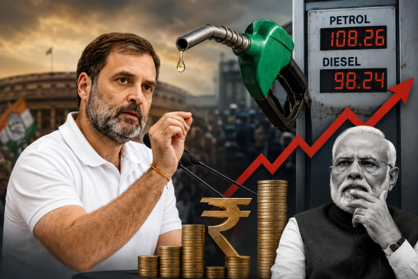 Rahul Gandhi Targets PM Modi Over Fuel Price Hike, Says “Inflation Man Modi Strikes Again”