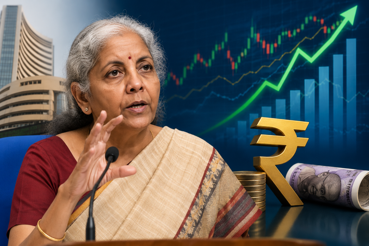 Nirmala Sitharaman Says Government Open to Investor Feedback on Tax System and Rupee Policy