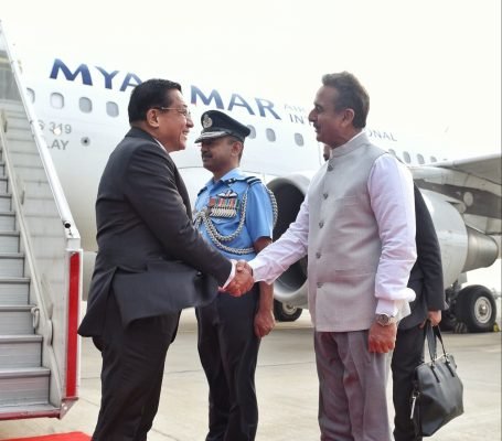 President U Min Aung Hlaing Arrives in New Delhi