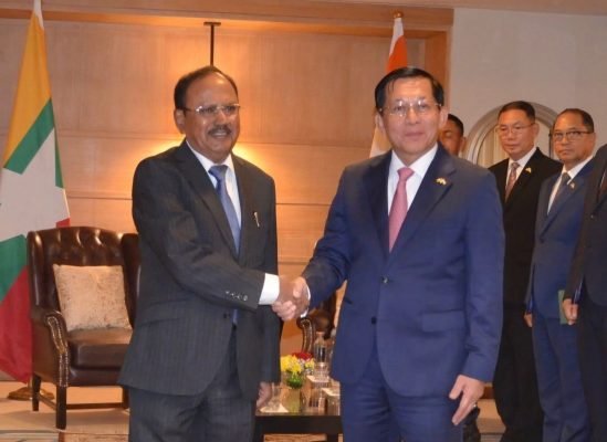 NSA Ajit Doval Meets Myanmar President U Min Aung Hlaing