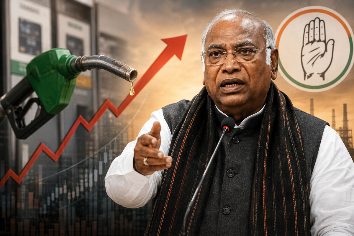Kharge Slams Modi Government Over Fuel Price Hike, Calls It “Slow Poisoning” for Common People