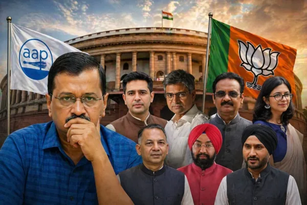 7 AAP Rajya Sabha MPs Merge with BJP, Party Strength Drops to 3 as BJP Reaches 113 in Rajya Sabha