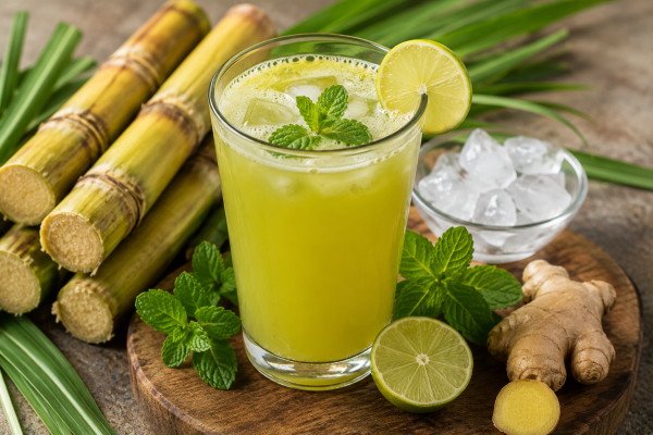 Fresh Homemade Sugarcane Juice To Rehydrate, Refresh And Recharge Naturally This Summer