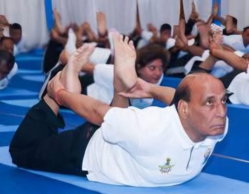 Rajnath Singh Leads Yoga Day 2026 Session with 1,000 Soldiers in Shillong