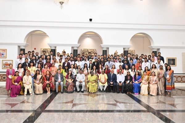 President Murmu Interacts with Tribal Scholarship Beneficiaries at Rashtrapati Bhavan