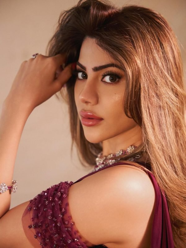 Draped in elegance, glowing with confidence
