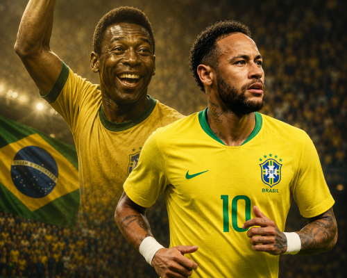 Neymar Equals Pelé's Four World Cup Record for Brazil
