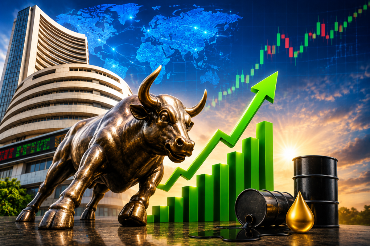 Sensex Soars Over 1,100 Points, Nifty Nears 24,000 as US-Iran Peace Deal Sparks Global Market Rally