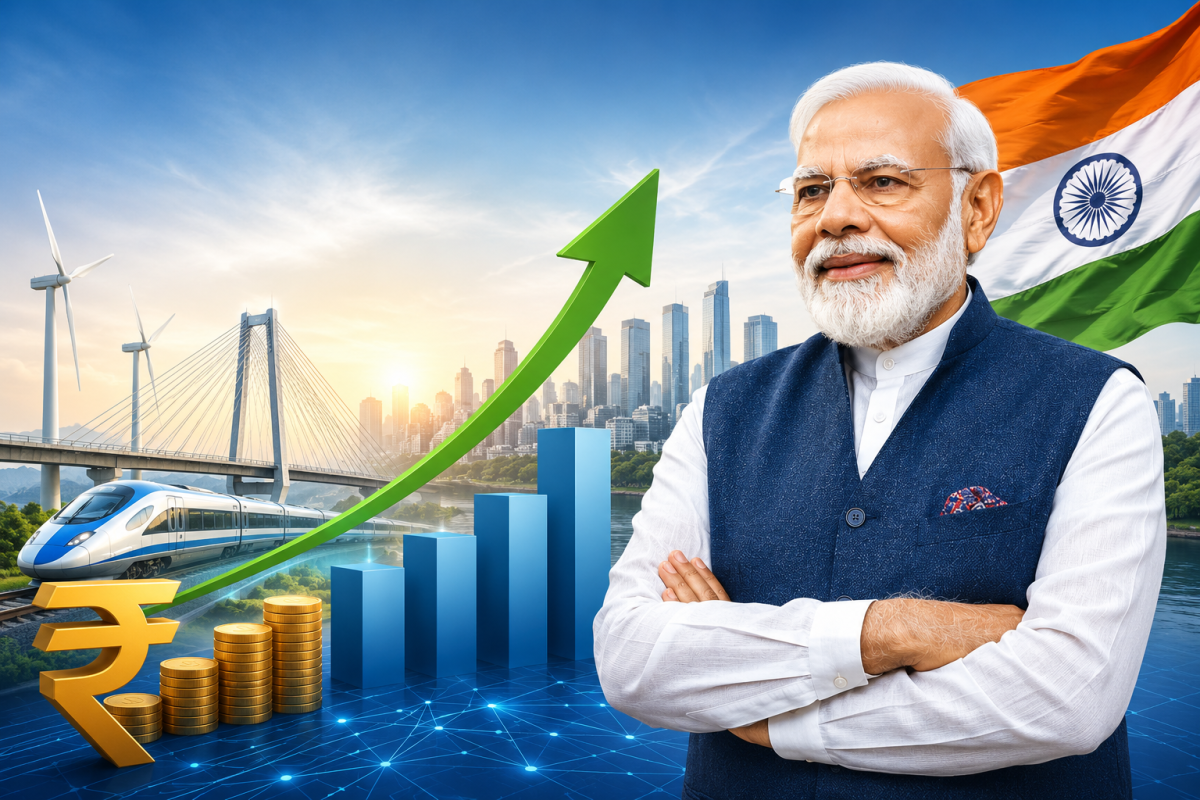 PM Modi Hails India’s Robust GDP Growth of 7.7% in FY 2025-26, Reaffirms Commitment to Reforms and Youth Empowerment