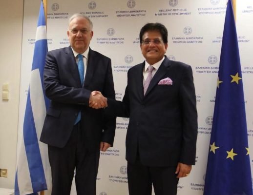 Piyush Goyal Holds Talks to Boost India-Greece Economic Ties
