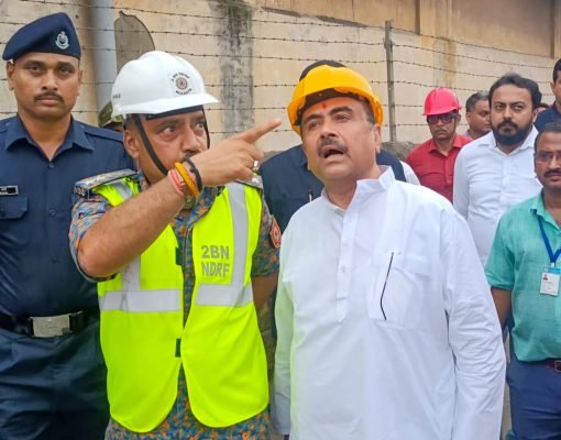 West Bengal CM Suvendu Adhikari Inspects Taratala Warehouse Collapse Site
