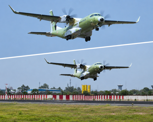 India's First Made-in-India Airbus C295 Takes to the Skies in Historic Maiden Flight