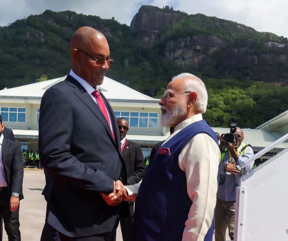 PM Modi Arrives in Seychelles on State Visit