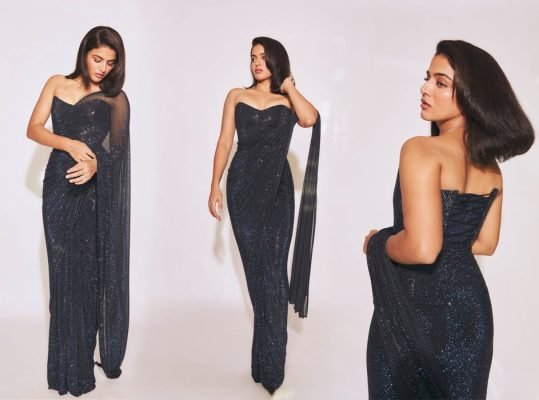 Wamiqa Gabbi Black Saree Look Defines Modern Glamour