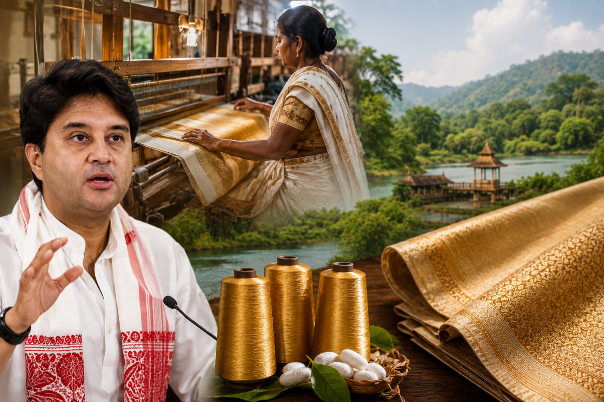 ₹411 Crore Mission Snehjori Set to Revive Assam’s Muga Silk Industry, Says Scindia