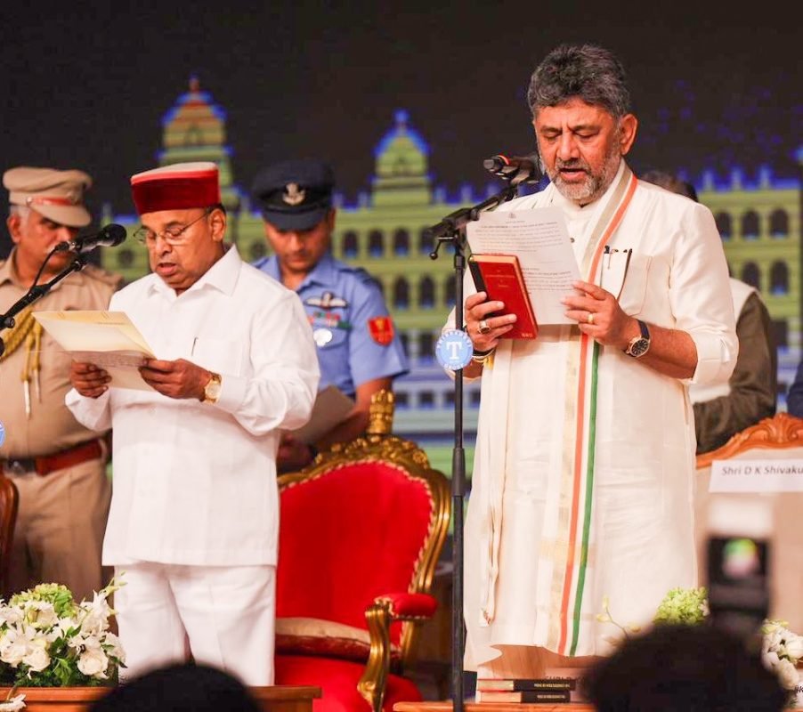 D K Shivakumar Sworn In as Karnataka Chief Minister, Begins New Congress Era in State Politics