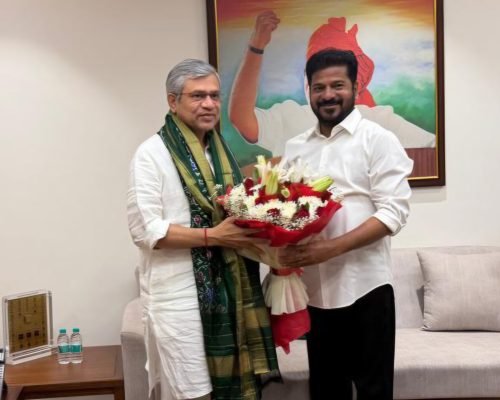 Revanth Reddy Meets Ashwini Vaishnaw to Discuss Telangana Development