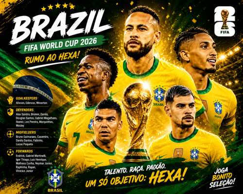 Brazil Eye Record Sixth FIFA World Cup Crown with Powerful 2026 Squad