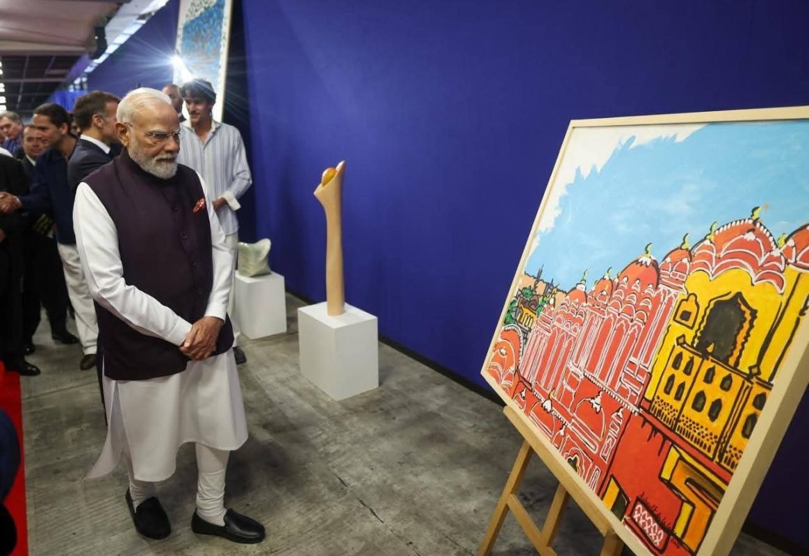 PM Modi and President Macron Celebrate India-France Cultural Ties Through Art Exhibition in Nice