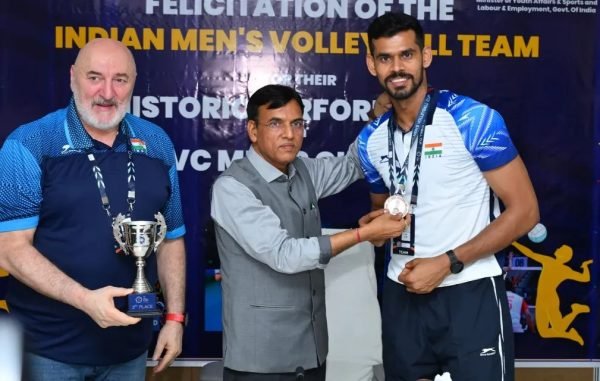 Dr. Mansukh Mandaviya Felicitates India's Historic AVC Bronze Winners