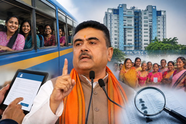 West Bengal CM Suvendu Adhikari Announces Free Bus Travel for Women, Orders SIT Probe into Alleged Lakshmir Bhandar Fraud