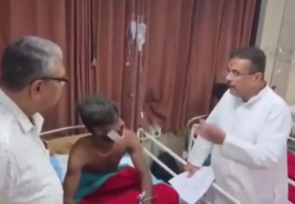 West Bengal CM Suvendu Adhikari Visits SSKM Hospital, Meets Taratala Collapse Victims