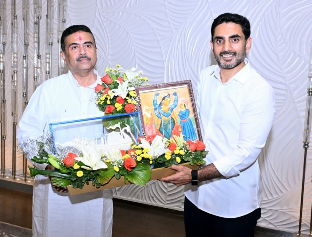 Suvendu Adhikari Meets Nara Lokesh, Celebrates Bengal-Andhra Cultural Bond