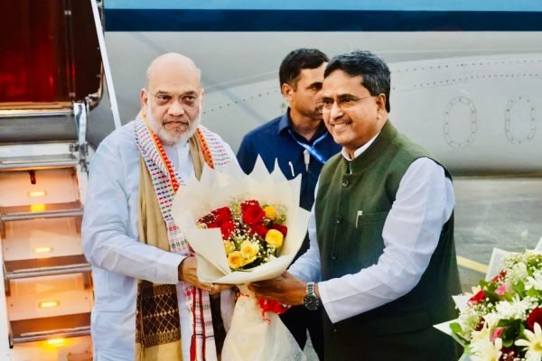 Amit Shah Arrives in Tripura for Two-Day Visit After NEC Meeting in Shillong