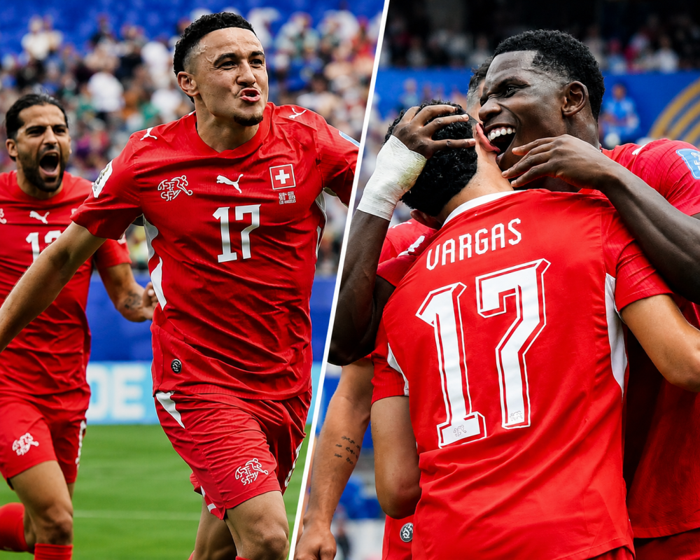 Late Swiss Blitz Sinks 10-Man Bosnia 4-1