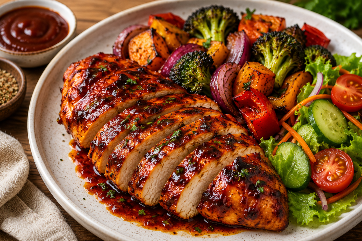 Healthy Baked Chicken BBQ Recipe | 36g High-Protein Low-Calorie Meal for Fitness