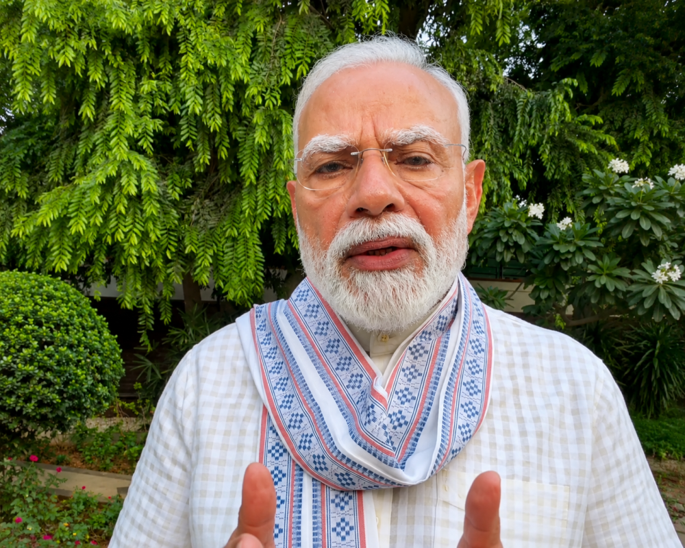 Prime Minister Narendra Modi announcing a high-powered examination reforms task force led by technology expert Nandan Nilekani to improve transparency and credibility in India's exam system.