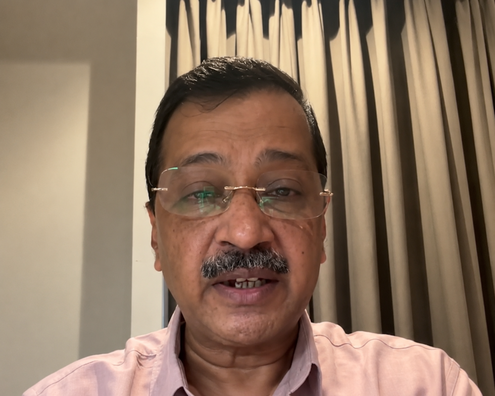 AAP National Convenor Arvind Kejriwal addresses a press conference, questioning the Centre's handling of the NEET paper leak investigation and proposed fast-track courts.