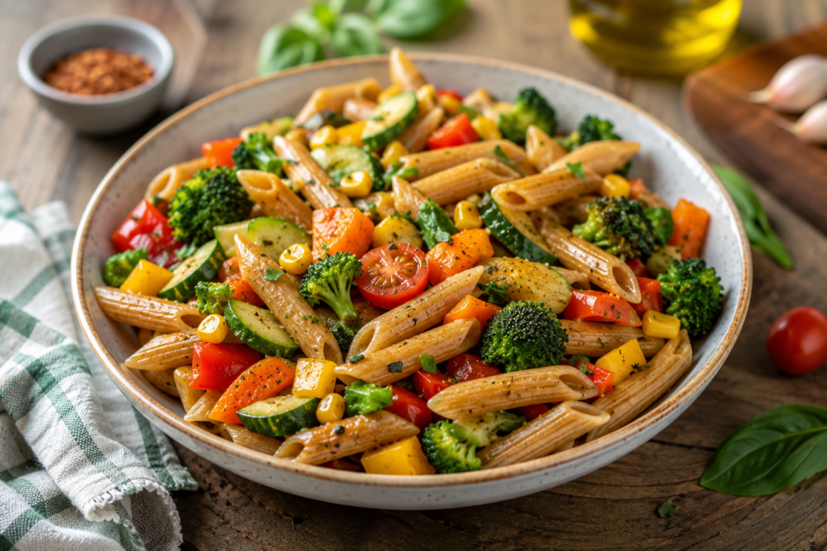 Whole Wheat Pasta Recipe with Vegetables