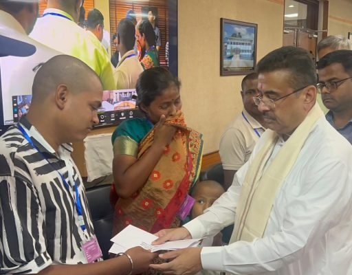West Bengal CM Suvendu Adhikari Hands Over Aid to Maynaguri Bus Tragedy Victims' Families