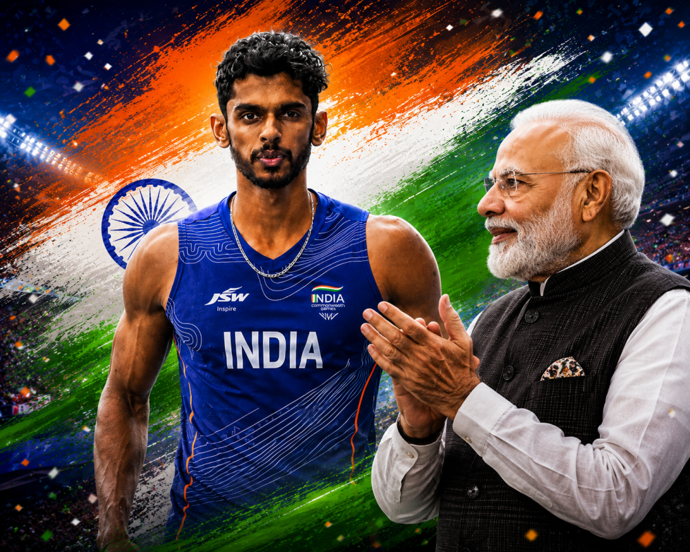 PM Modi Hails Sreeshankar’s Historic CWG 2026 Silver