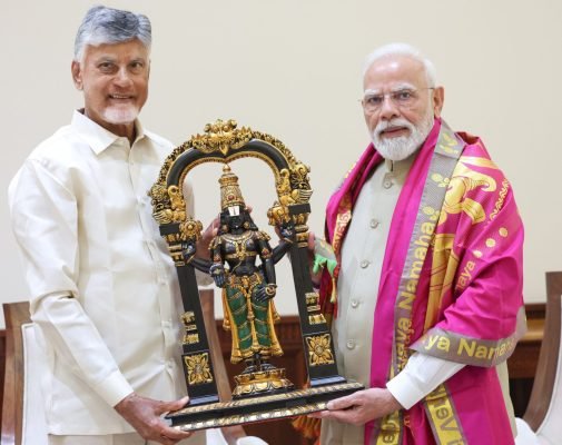 Andhra Pradesh CM N. Chandrababu Naidu Meets Prime Minister Narendra Modi