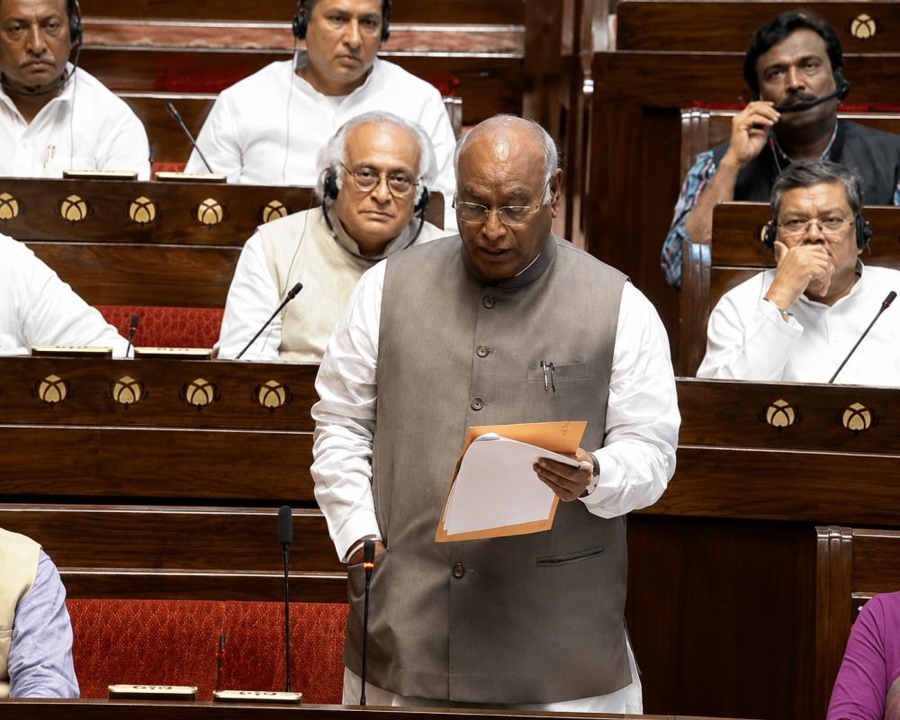 Mallikarjun Kharge Demands Amit Shah's Statement in Rajya Sabha Over Alleged Police Brutality