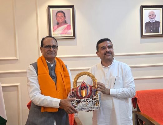 WB CM Suvendu Adhikari Meets Shivraj Singh Chouhan to Discuss Agriculture & Rural Development