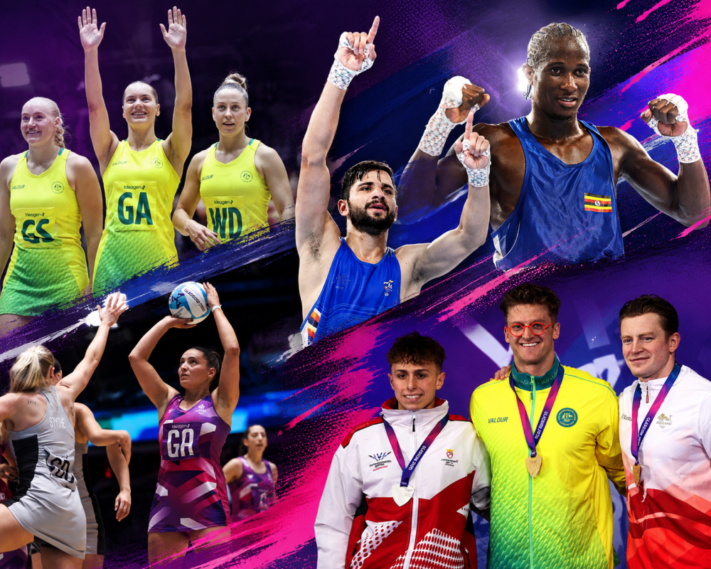 Australia celebrates gold medals during Day 2 of the Commonwealth Games Glasgow 2026 as swimming, gymnastics, netball and bowls deliver thrilling action.